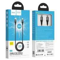 pakrovejas usb c 100w - USB kabelis Hoco X50 Exquisito iš Type-C į Type-C 100W 1.0m juodas - 2 nuotrauka