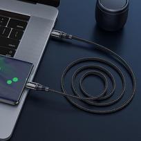 pakrovejas usb c 100w - USB kabelis Hoco X50 Exquisito iš Type-C į Type-C 100W 1.0m juodas - 3 nuotrauka