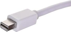 hdmi kabelis baltas - Savio Adapter Mini Displayport / HDMI 0.11m White - 4 nuotrauka