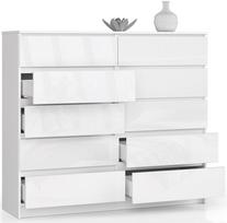 komoda akord - Komoda Akord K140, skaidri/balta, 40 cm x 138 cm x 121 cm - 6 nuotrauka