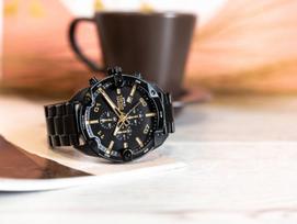 diesel laikrodis - Diesel Spiked Chronograph DZ4644 Juodas (Black) - 4 nuotrauka