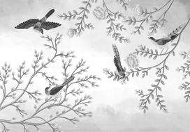 Fototapetas Artgeist Birds In The Garden, 280 cm x 280 cm