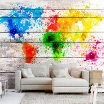 Fototapetas Artgeist World Map: Colourful Blot, 280 cm x 400 cm