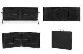 sulankstomi stalai - Lauko stalas ModernHome, juodas, 180 cm x 74 cm x 74 cm - 3 nuotrauka