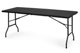 sulankstomi stalai - Lauko stalas ModernHome, juodas, 180 cm x 74 cm x 74 cm - 4 nuotrauka