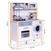 medine vaikiska virtuve - Vaikiška medinė virtuvėlė EcoToys PLK563W, balta (White) - 2 nuotrauka