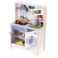 medine vaikiska virtuve - Vaikiška medinė virtuvėlė EcoToys PLK563W, balta (White) - 5 nuotrauka