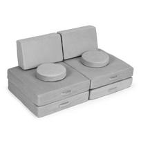 sofa senukai - ECOTOYS modulinė sofa vaikams DIY, pilka (Gray) - 4 nuotrauka