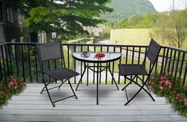 stiklinis staliukas - Balkono staliukas MultiGarden, skaidrus/juodas (Transparent/Black) - 4 nuotrauka