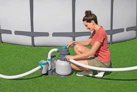 baseino filtras - Bestway® Flowclear™ smėlio filtravimo sriublys baseinams 5678L/1500gal - 11 nuotrauka
