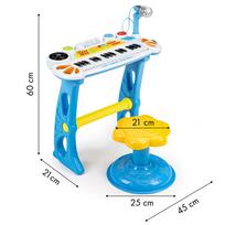 vaikiskas mikrofonas - EcoToys pianinas su mikrofonu HC490441, mėlynas (Blue) - 2 nuotrauka
