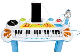 vaikiskas mikrofonas - EcoToys pianinas su mikrofonu HC490441, mėlynas (Blue) - 3 nuotrauka