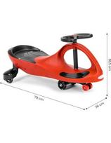 paspirtuko ratukai - Paspiriamas paspirtukas EcoToys Wiggle Car, raudonas (Red) - 2 nuotrauka