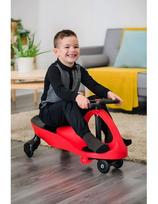paspirtuko ratukai - Paspiriamas paspirtukas EcoToys Wiggle Car, raudonas (Red) - 9 nuotrauka