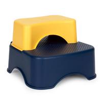 tualeto laiptelis - ECOTOYS vaikiška tualeto kėdutė su laipteliais ir platforma, mėlyna (Blue)/geltona (Yellow) - 5 nuotrauka