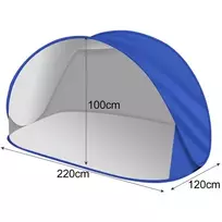 papludimio palapine - Paplūdimio palapinė Trizand mx-17630, mėlyna, 220 x 120 x 100 cm - 3 nuotrauka