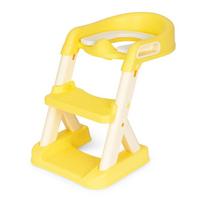 tualeto laiptelis - Ecotoys mokomasis tualeto dangtis su laipteliais, geltona (Yellow) - 4 nuotrauka