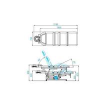 elektrinis gultas - Elektrinis masažo stalas AZZURRO TOTAL MASSAGE 1 MOTOR WHITE - 3 nuotrauka
