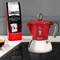 moka pot bialetti - Bialetti Moka Induction 4 Cups (Red) - 3 nuotrauka