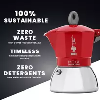 moka pot bialetti - Bialetti Moka Induction 4 Cups (Red) - 6 nuotrauka