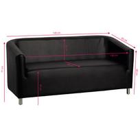 registraturos - Kosmeda M laukiamojo sofa juoda Augusta - 2 nuotrauka