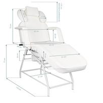 kosmetologinis gultas - Activeshop Kosmetologinis krėslas Ivette, balta (White) - 8 nuotrauka