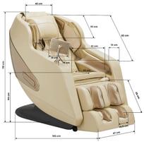 sakura masazinis fotelis - Fotelis Sakura Comfort Plus 806, smėlio spalvos (Beige) - 2 nuotrauka