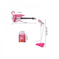 mikrofono stiprintuvas - Kruzzel Gitara + mikrofonas + stiprintuvas rose 22407 - 4 nuotrauka