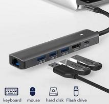 type c usb hdmi - USB Type-C - HDMI, LAN, 3x USB 3.0 Type-A, USB Type-C PD100W - 2 nuotrauka