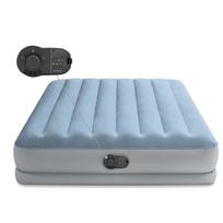 elektrine pompa - Intex 64159 pripučiamas čiužinys-lova Dvivietis, Šviesiai mėlyna (Light Blue), 203 x 152 x 36 cm su pompa - 5 nuotrauka