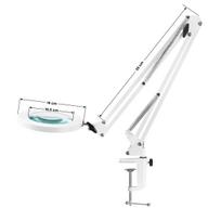 stalines lempos staliukas - Activeshop kosmetologinė LED lempa su lupa GLOW 308 7D 10W Baltas - 2 nuotrauka