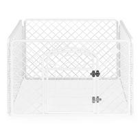 tvorele sunims - Petsi Didelis žaidimų aptvaras narvas šunims ir katėms, 91x91x60 cm, Baltas (White) - 5 nuotrauka