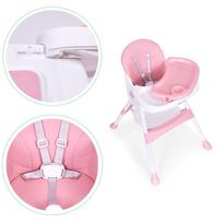 maitinimo kedutes -  EcoToys Highchair 2in1, rožinė - 2 nuotrauka