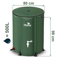 vandens talpyklos - Plonos PL-521 Lietaus vandens bakas, 500 l, žalias (Green) - 3 nuotrauka