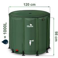 vandens talpyklos - Lietaus vandens rezervuaras Plonos PL-523, 1000 l, žalias (Green) - 4 nuotrauka