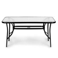 stiklo terasos - Lauko stalas ModernHome Wave, skaidrus, 140 cm x 80 cm x 71.5 cm - 2 nuotrauka