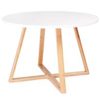 medzio kavos staliukas - Kavos staliukas ModernHome Scandinavian, balta sp./medžio sp., 60 cm x 60 cm x 40 cm - 4 nuotrauka