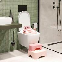 vaikiskas tualetas - Ecotoys mokomasis tualeto dangtis su laipteliais ir platforma, rožinė (Pink) - 4 nuotrauka