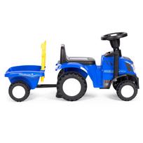 melynas traktorius - Paspiriamas traktorius EcoToys su priekaba, mėlynas (Blue) - 4 nuotrauka