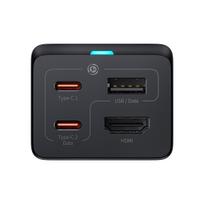 usb c pakrovejas - Baseus GaN5 Pro 2xUSB-C + USB + HDMI, 67W (black) - 4 nuotrauka
