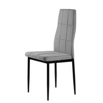 4 kedes komplektas - Kėdžių rinkinys ModernHome DC860-4, matinė, šviesiai pilka, 42 cm x 42 cm x 98 cm - 2 nuotrauka