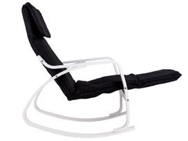 kreslas reguliuojamas - ModernHome Rocking Chair MSP1059, baltas/juodas, 70 cm x 58 cm x 97 cm - 4 nuotrauka