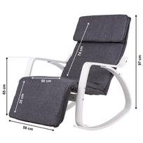 kreslas reguliuojamas - Supamasis krėslas ModernHome TXRC-02, balta/tamsiai pilka (White/Dark Grey) - 2 nuotrauka