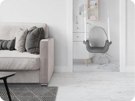 vaikiskos supynes - Vaikiškos sūpynės Ricokids 3in1 Drambliukas, pilka/balta (Gray/White) - 5 nuotrauka