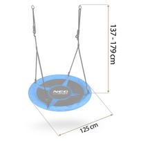 vaikiskos supynes - Neo-Sport Vaikiškos sūpynės Gandro lizdas 110 cm - 3 nuotrauka