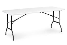 stalas lauko 180 - Lauko baldų komplektas ModernHome NZK-180S+2PCS BK-18, baltas, 1-8 vietų - 4 nuotrauka