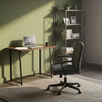 sulankstomi stalai - Sulankstomas rašomasis stalas ModernHome Loft Style, 80 cm x 45 cm, 76 cm, tamsiai ruda sp. - 5 nuotrauka
