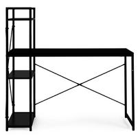 kompiuteriu lentyna - Rašomasis stalas su lentyna ModernHome TH-SD-1, 120 cm x 60 cm, 120 cm, juoda sp. - 3 nuotrauka