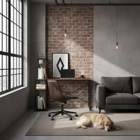 kompiuteriu lentyna - Rašomasis stalas su lentyna ModernHome TH-SD-7-16, 120 cm x 60 cm, 120 cm, juoda sp./riešuto sp. - 4 nuotrauka