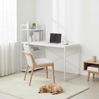 kompiuteriu lentyna - Rašomasis stalas su lentyna ModernHome TH-SD-5, 120 cm x 60 cm, 120 cm, balta sp. - 4 nuotrauka
